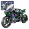 Set de construcție Motocicletă Racing Verde Violet cu 458 Piese
