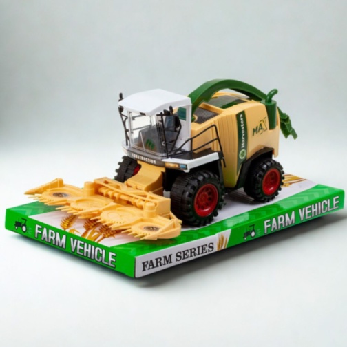 Combină agricolă jucărie pentru copii cu cap de tăiere (culoare aleatorie)