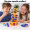 Joc de îndemânare Tumbling Cake cu bile colorate