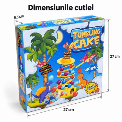 Joc de îndemânare Tumbling Cake cu bile colorate