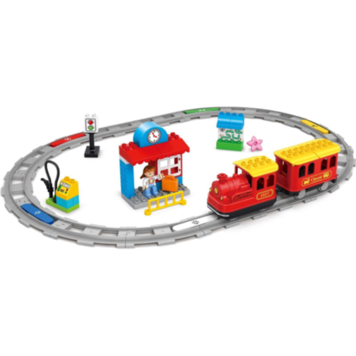 Tren Interactiv cu Blocuri Inteligente și Lumină pentru Copii