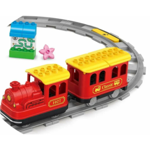 Tren Interactiv cu Blocuri Inteligente și Lumină pentru Copii