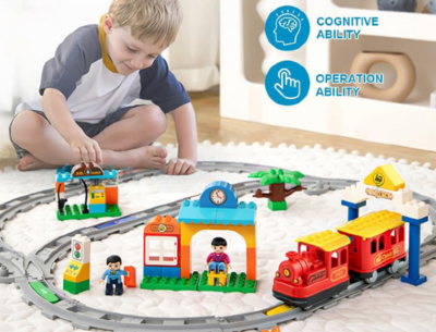 Tren Interactiv cu Blocuri Inteligente și Lumină pentru Copii | image