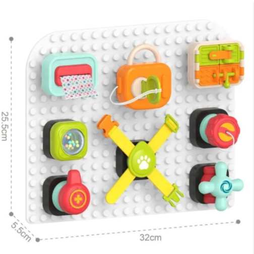 Panou senzorial multifuncțional cu mașinuță - Activități educative