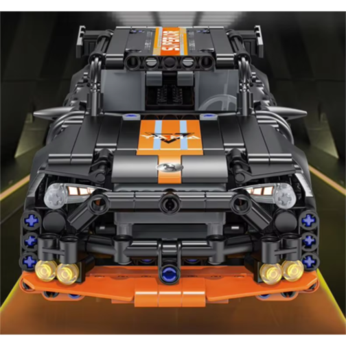 Mașină Supercar Mecanică cu Funcție Pull-Back, Set de 520 Piese