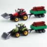 Tractor jucărie pentru copii cu cupă și remorcă (culoare aleatorie)