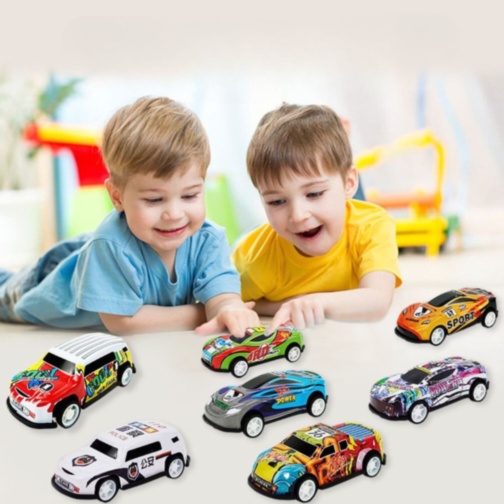 Set 25 Mașinuțe Metalice cu Mecanism Pull-Back – Modele Sport și Graffiti 