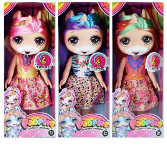 Papușa Poopsie Unicorn care Cântă Melodia Originală, cu Lumini, 29cm