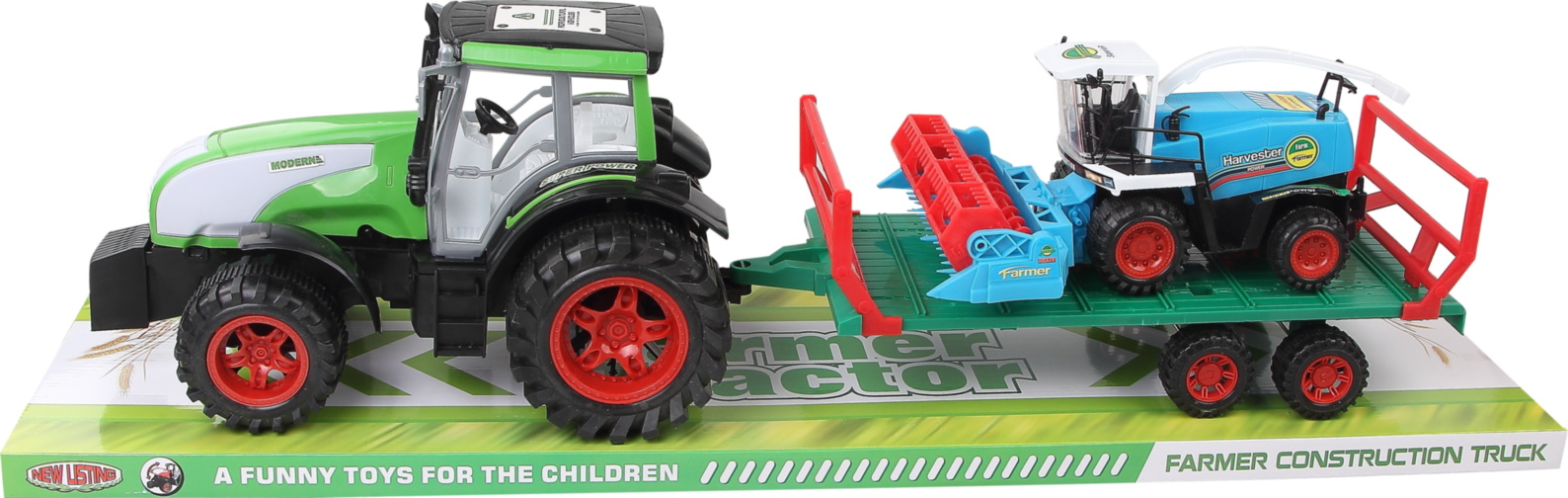 Mega Set Tractor cu Combină de Treierat, 82cm