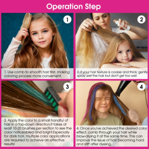 Crete pentru Vopsit Șuvițe - Set de 5 Culori Fashion Girl