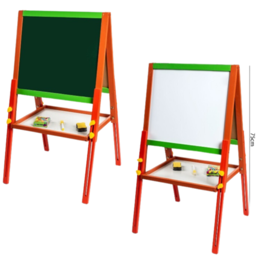 Tablă Multifuncțională Dublă | Suprafață Albă Magnetică și Neagră pentru Creta