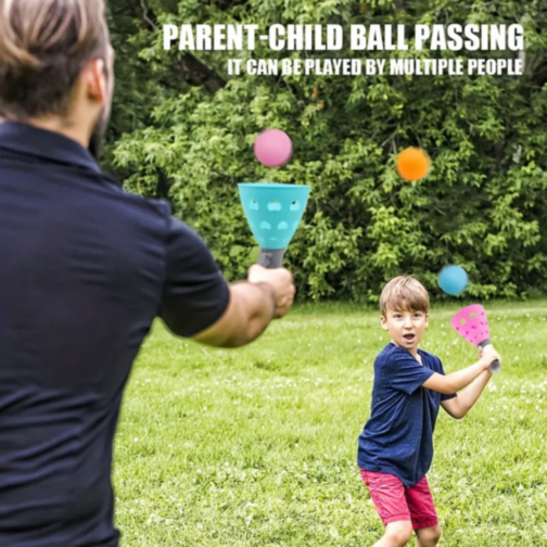 Set Joc Interactiv cu Coșuri de Prindere și Mingi Colorate (culoare aleatorie)