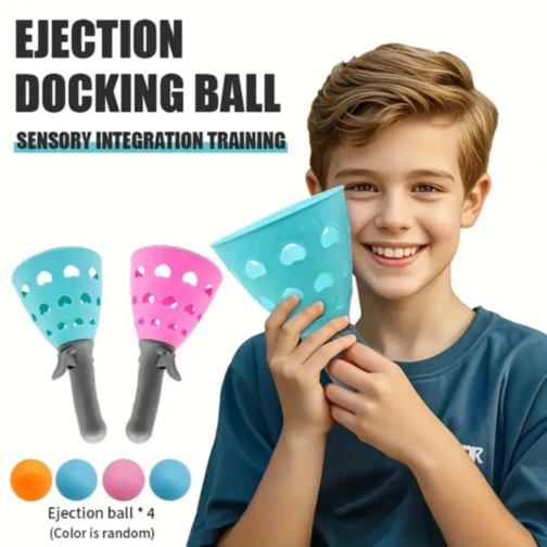 Set Joc Interactiv cu Coșuri de Prindere și Mingi Colorate (culoare aleatorie)