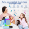 Boxă Karaoke Portabilă cu 2 Microfoane Wireless (albastru)