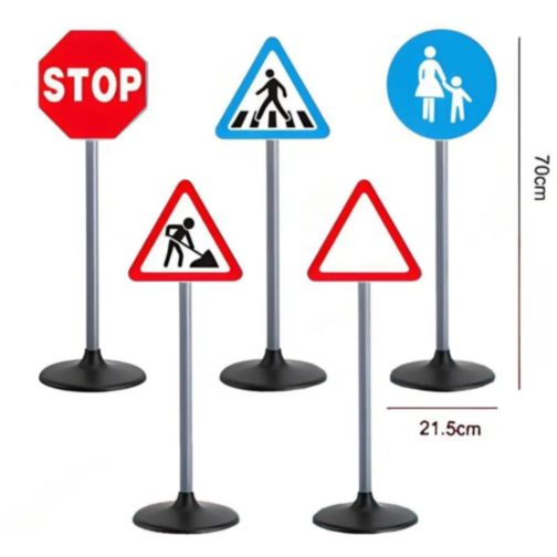 Reguli de Circulație pentru Copii: Set de Semne Rutiere