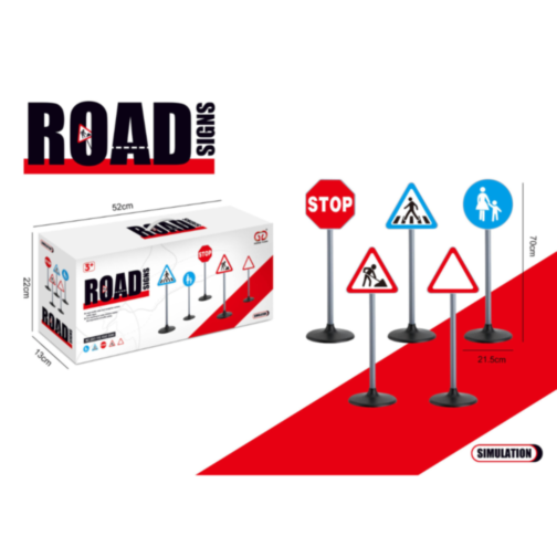 Reguli de Circulație pentru Copii: Set de Semne Rutiere