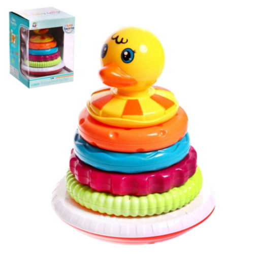 Turn stivuibil cu inele și rață educativă