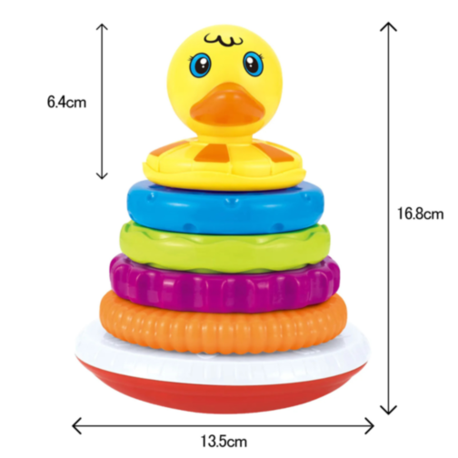 Turn stivuibil cu inele și rață educativă