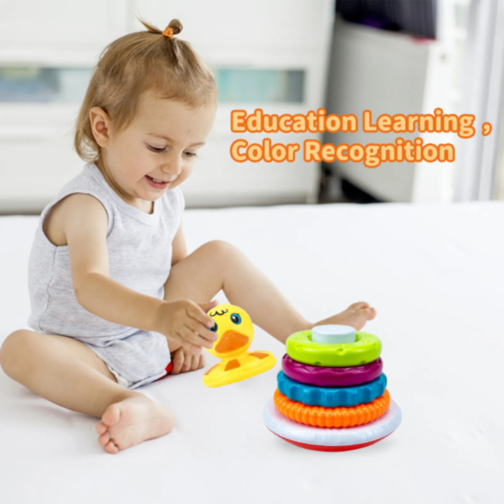 Turn stivuibil cu inele și rață educativă