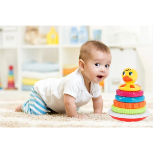 Turn stivuibil cu inele și rață educativă