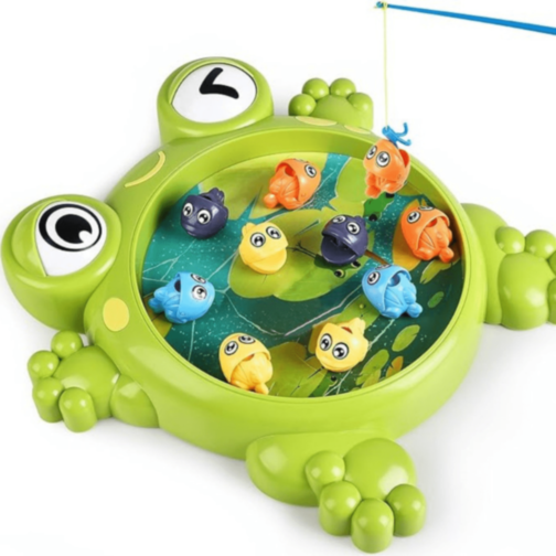 Joc Pescuit Magnetic Broască cu 10 Peștișori