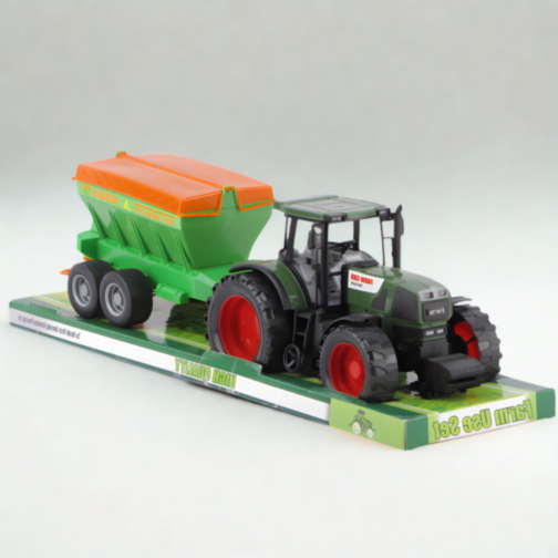 Tractor jucărie pentru copii cu remorcă basculantă (culoare aleatorie)