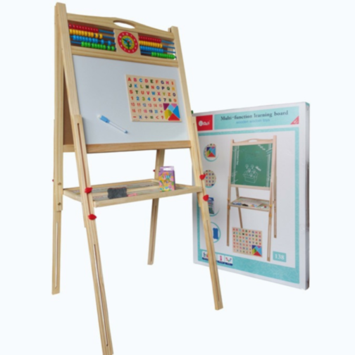 Tablă Multifuncțională din Lemn cu Două Fețe – Educație și Creativitate