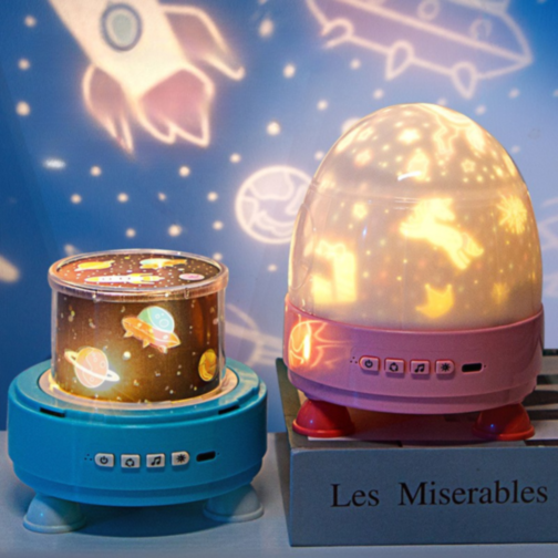 Proiector Lumină Noapte cu Telecomandă – Relaxare și Atmosferă Magică (albastru)