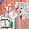 Căsuță interactivă de colorat pentru copii - 79x63x109 cm