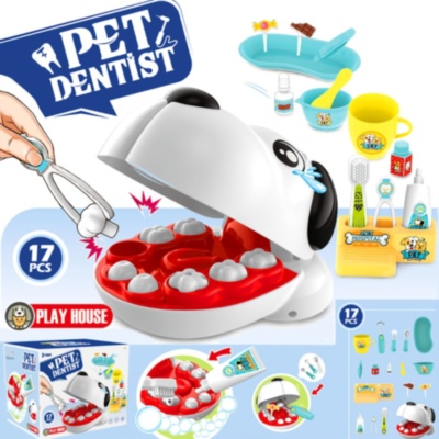 Set dentist pentru copii, jucărie doctor veterinar interactiv | image