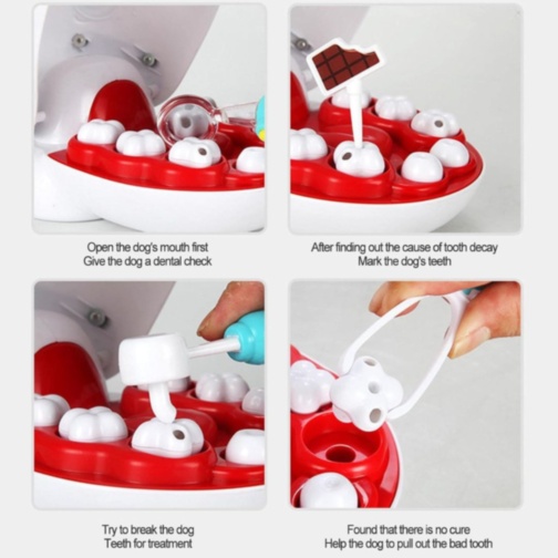 Set dentist pentru copii, jucărie doctor veterinar interactiv