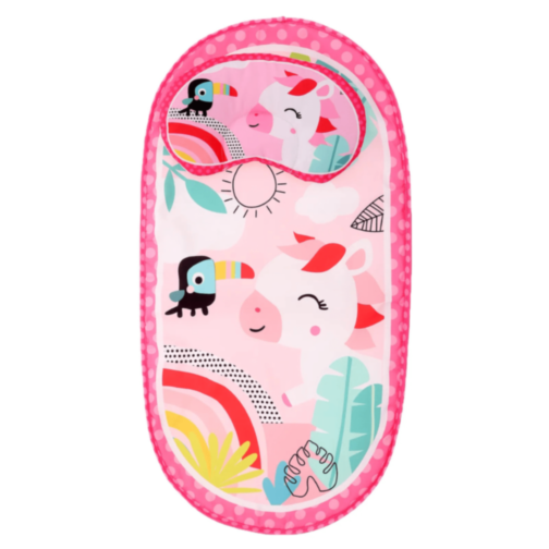 Pătuț Tip Leagăn cu Baldachin, Vibrații și Jucării Suspendate – Roz