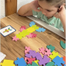 Puzzle Logic Creativ din Lemn - Set educațional cu 48 de cărți și 65 de piese