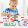 Puzzle Logic Creativ din Lemn - Set educațional cu 48 de cărți și 65 de piese