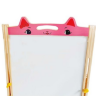 Tablă Educativă Pliabilă din Lemn | Design Pisicuță, Suprafață Dublă Magnetică și Creta