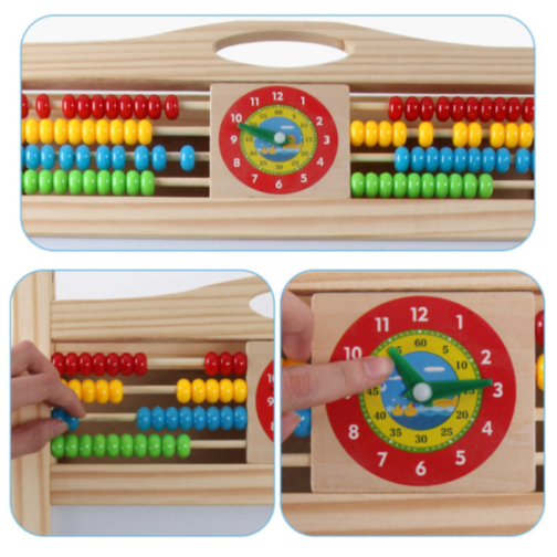 Tablă Educativă Pliabilă din Lemn | Design Pisicuță, Suprafață Dublă Magnetică și Creta