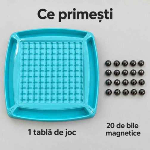 Joc de strategie cu 20 de bile magnetice