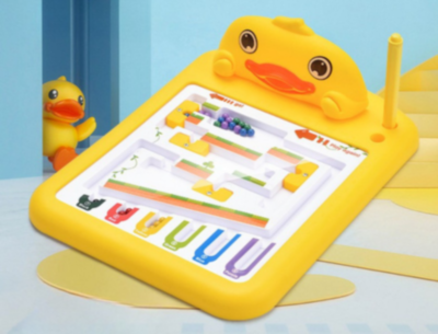 Labirint Magnetic Rață Galbenă cu Bile Colorate | image