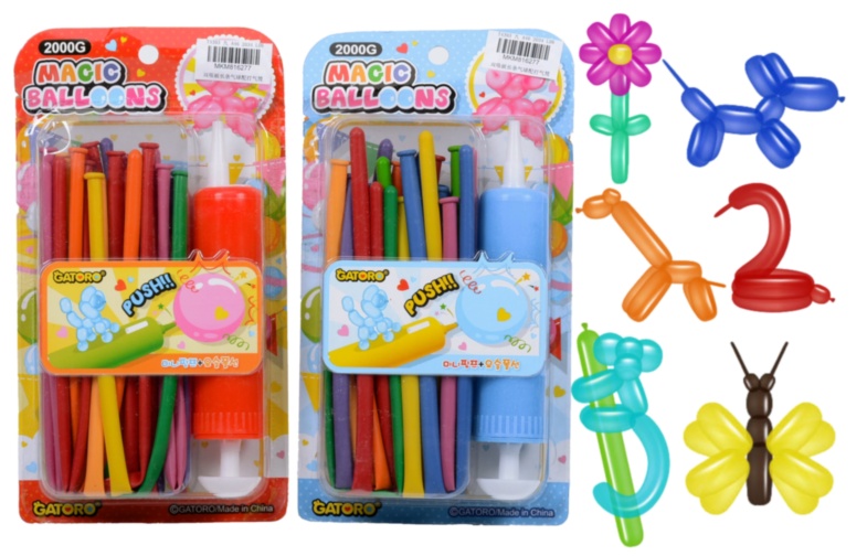 Set 10 Baloane Lungi de Modelaj cu Pompă