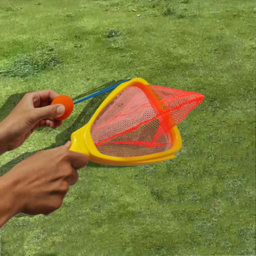 Set Interactiv de Rachete cu Plasă și Minge Elastică – Joc de Exterior pentru Copii