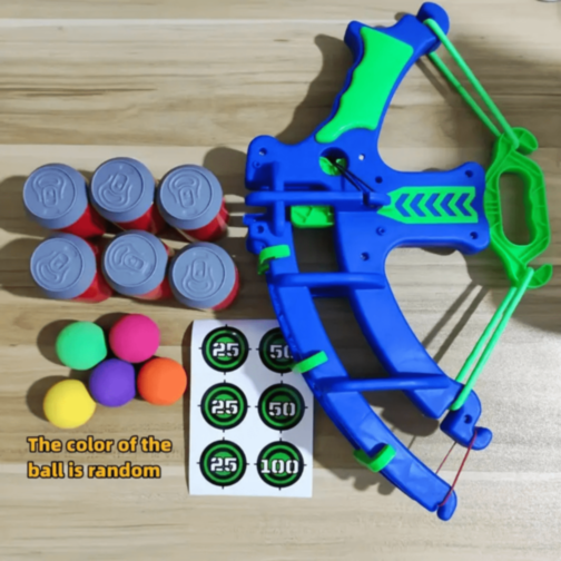 Set Tir cu Arcul și Ținte – Lansator cu Bile Moi Colorate (culoare aleatorie)
