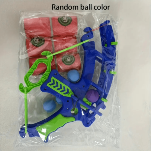 Set Tir cu Arcul și Ținte – Lansator cu Bile Moi Colorate (culoare aleatorie)