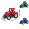 1buc. Tractor Jucărie Farm World Plastic Rezistent cu Roți Mari (culoare aleatorie)