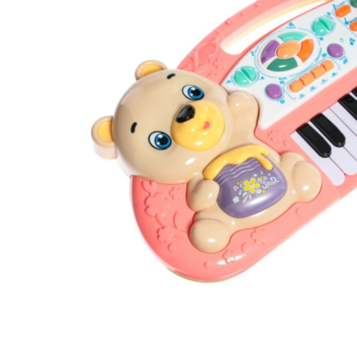 Pian Educațional cu Ursuleț și Funcție de Înregistrare pentru Copii