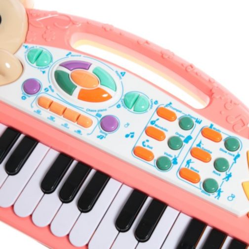 Pian Educațional cu Ursuleț și Funcție de Înregistrare pentru Copii