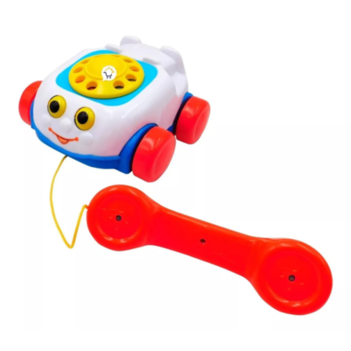 Telefon de Jucărie pe Roți cu Sunete și Design Vesel