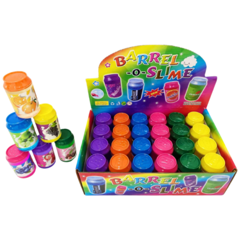 24 buc. Set Slime Cristal Colorat în Recipiente Tematice cu Fructe