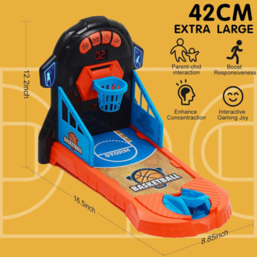 Joc Interactiv de Baschet Arcade cu Lumină LED și Punctaj Electronic – Pentru Copii și Familie