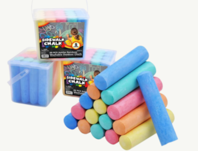 Creta Colorată pentru Trotuar 12 Bucăți | image