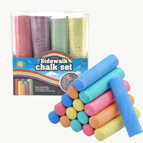 Creta Colorată pentru Trotuar 12 Bucăți